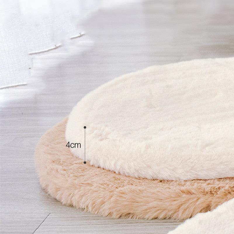 Luxurious Rabbit Velvet Cat Litter Round Mat