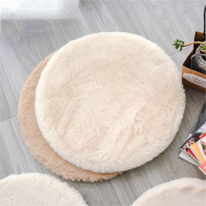 Luxurious Rabbit Velvet Cat Litter Round Mat