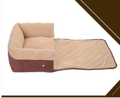 Luxury Haven Pet Retreat: Convertible Bed With Blanket-3