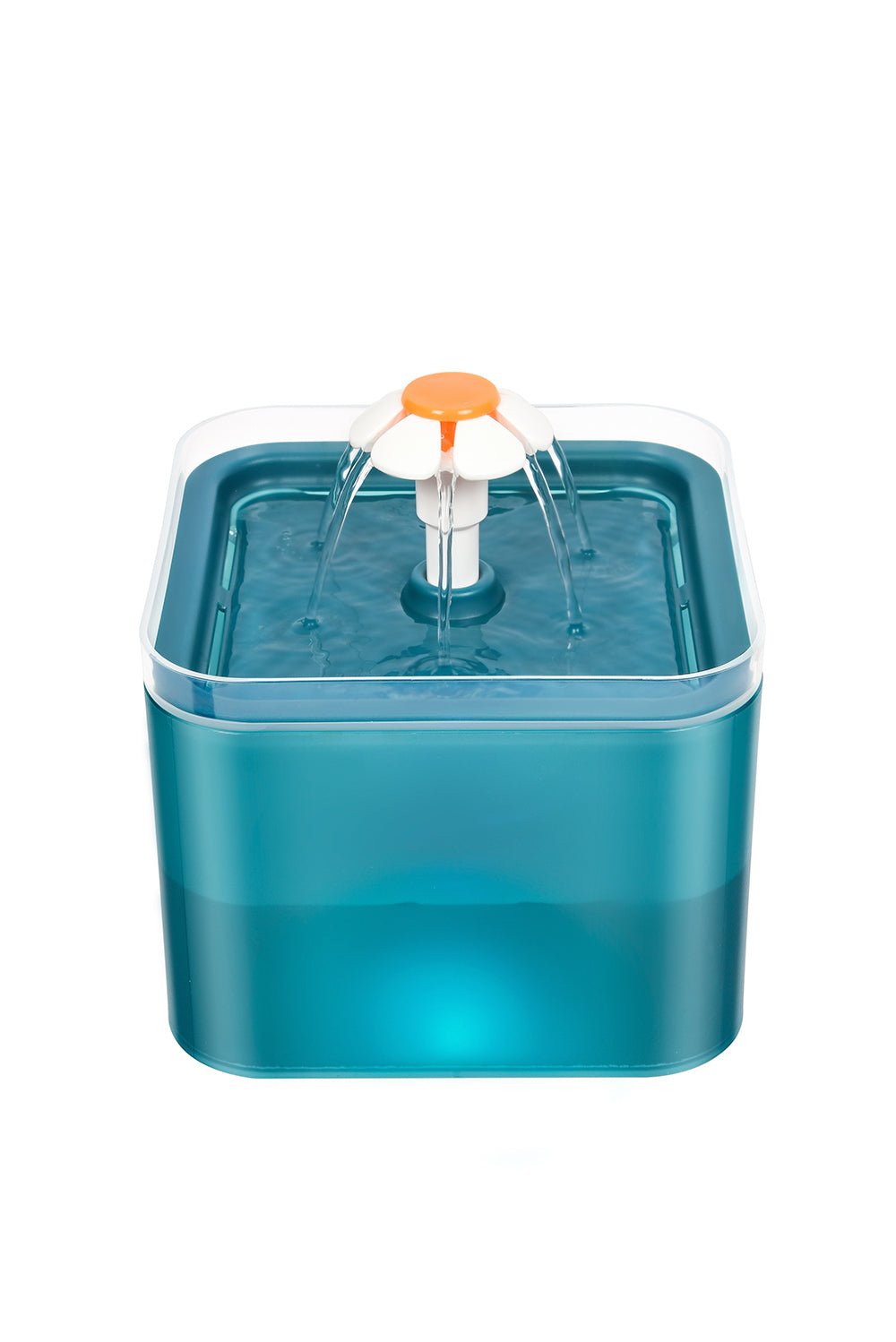 Flower Electric Pet Water Fountain W LED - Green
