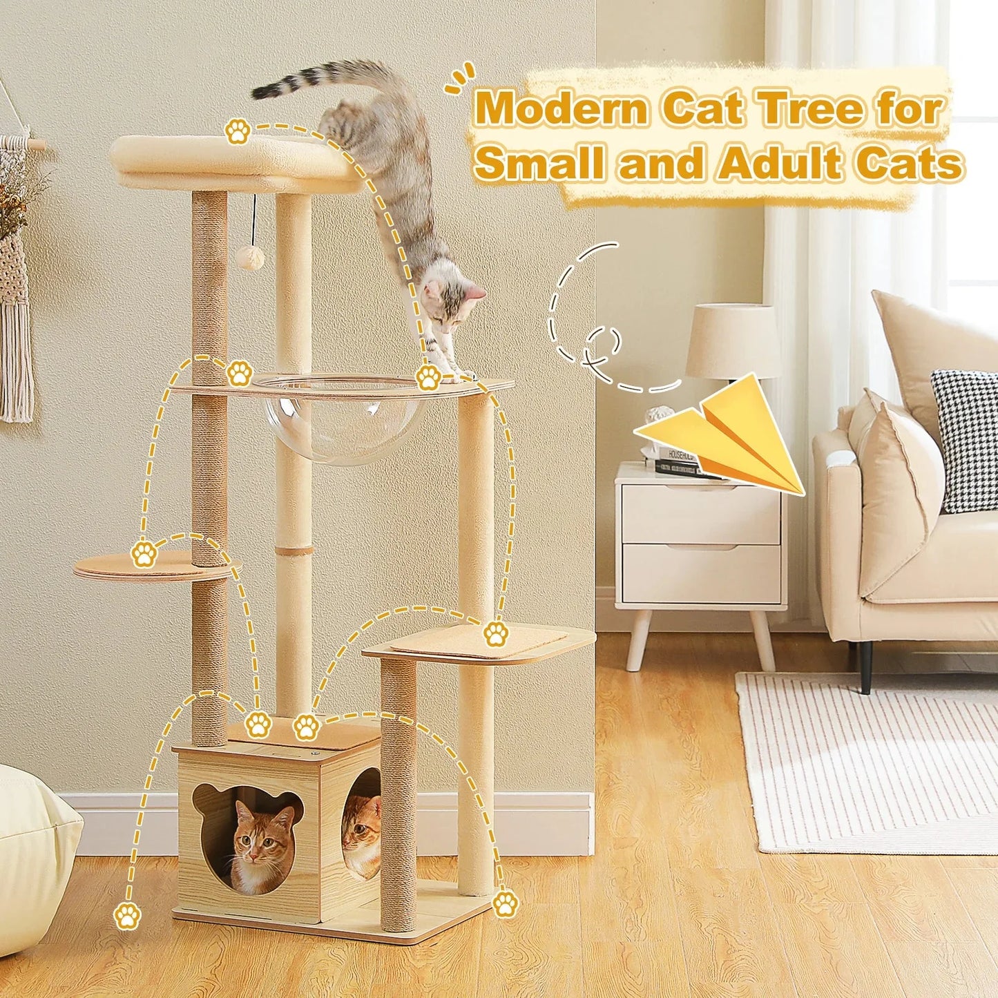 Modern Spacecraft Cat Scratching Tree-2
