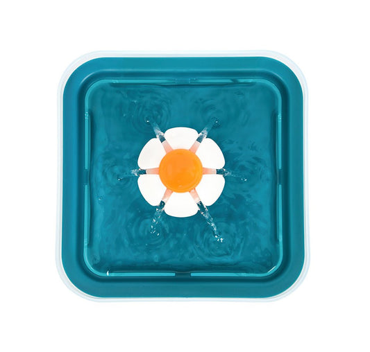 Flower Electric Pet Water Fountain W LED - Green