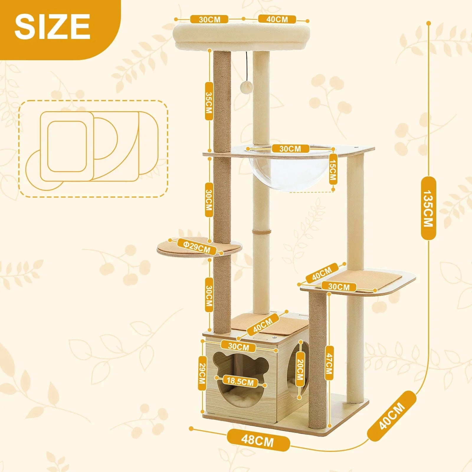Modern Spacecraft Cat Scratching Tree-1