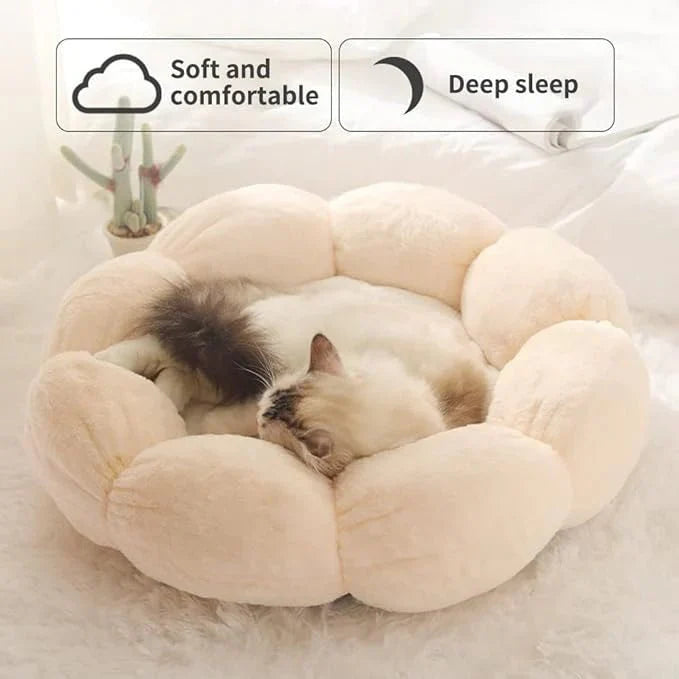 Orthopedic Round Plush Small Dog Cat Bed - Light Green-1