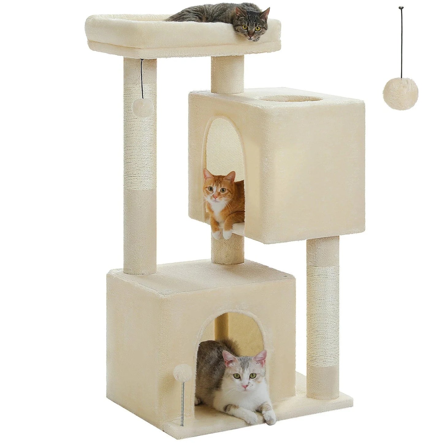 Soft Double Condo Cat Condo - Ivory